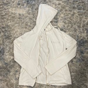 Bebe White Hooded Sweater